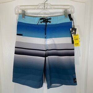Rip Curl Boys Mirage Daybreak Boardshorts Royal Blue Striped Swim Trunks NWT 10
